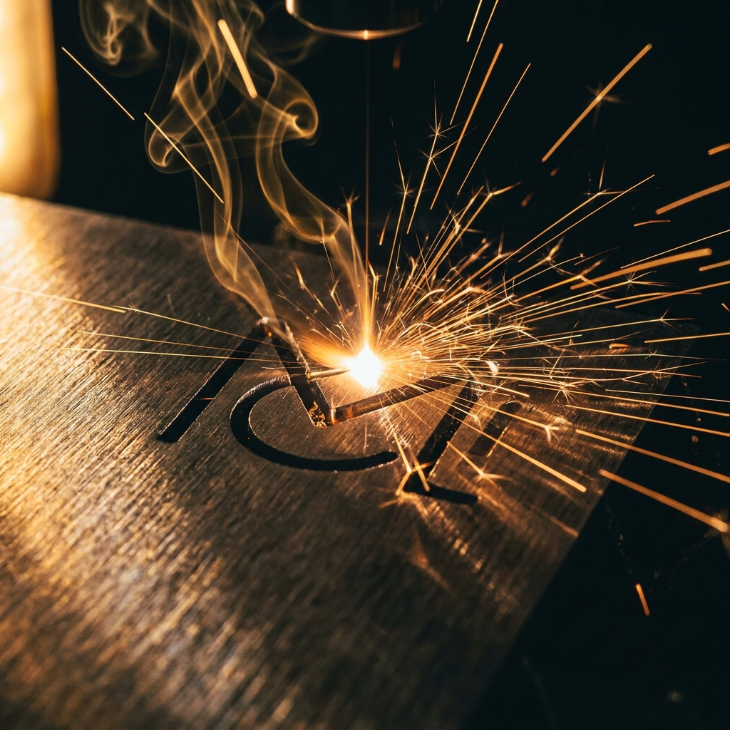 Gravação a laser em detalhe